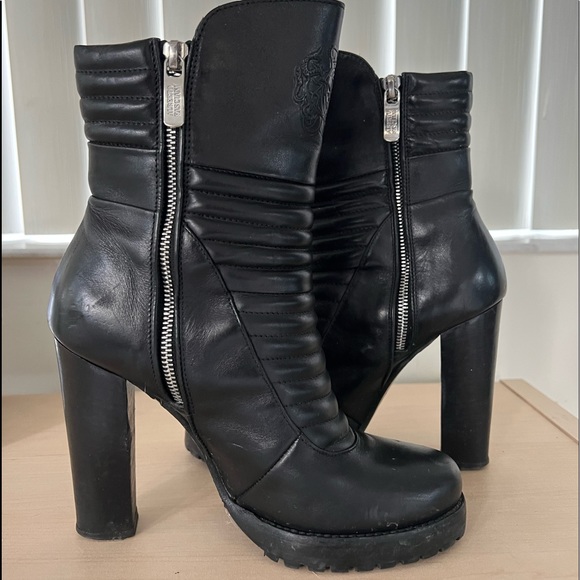 Make me an offer | Alberto Fasciani Black High heel Moto Boots - Picture 8 of 11